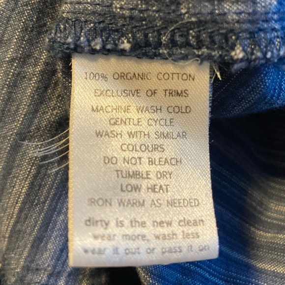 Horny Toad Organic Cotton Spaghetti Strap Dress w/ Pockets blue striped sz Large - Picture 5 of 8